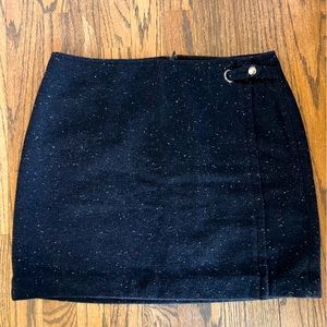 Banana Republic Wool Flannel Fully Lined Speckled Mini Skirt